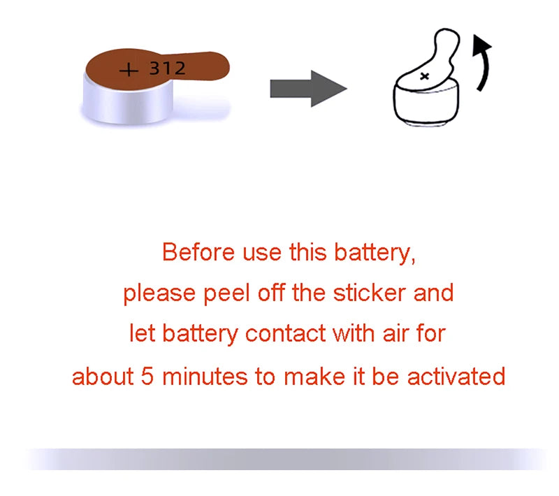 Hearing Aid Batteries 312 a312 P312 PR41 Powerone 1.45V Zinc Air Cell Button Battery Germany Hearing Aids Battery