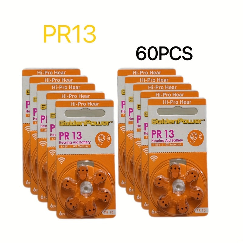 Boites de 60 piles aides auditives standard 10 / 312 / 13 / 375