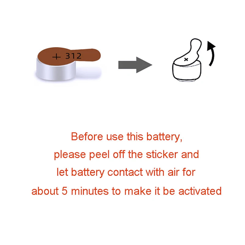 Hearing Aid Batteries 312 a312 P312 PR41 Powerone 1.45V Zinc Air Cell Button Battery Germany Hearing Aids Battery