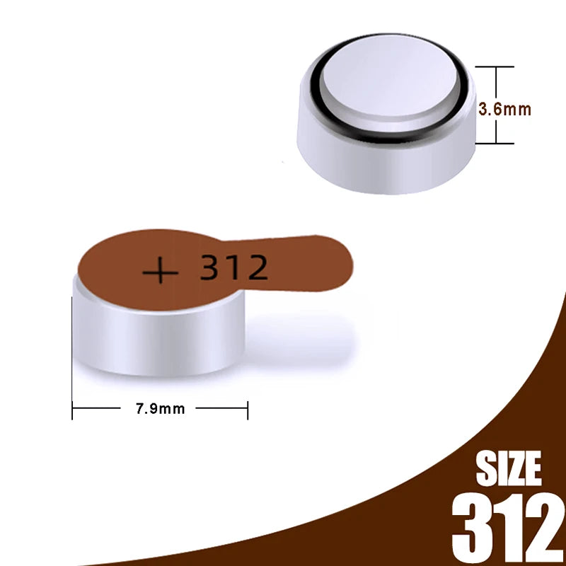 Hearing Aid Batteries 312 a312 P312 PR41 Powerone 1.45V Zinc Air Cell Button Battery Germany Hearing Aids Battery
